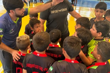 Foto - Etapa final e premiação da 1• Copa Regional de Futsal de Base