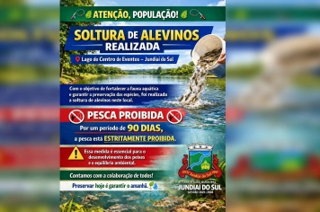 Solturas de Peixes Recém nascidos no Lago do Centro de Eventos 