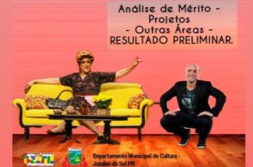 ANÁLISE DE MÉRITO - PROJETOS - OUTRAS ÁREAS - RESULTADO PRELIMINAR