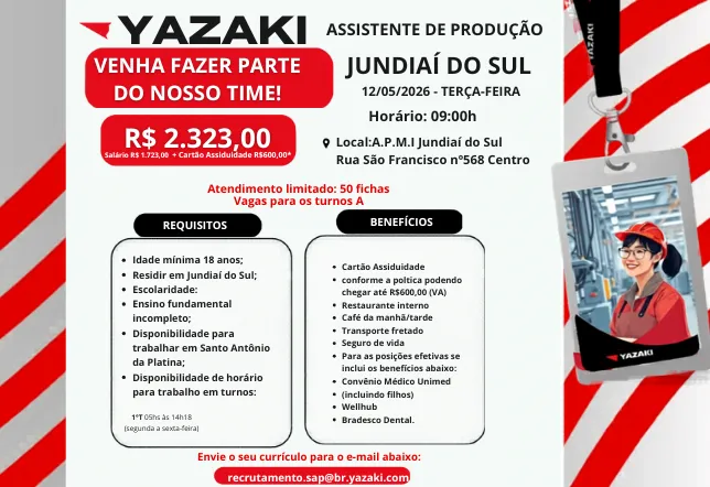 Rodada de Entrevistas e Recrutamento para Yazaki 