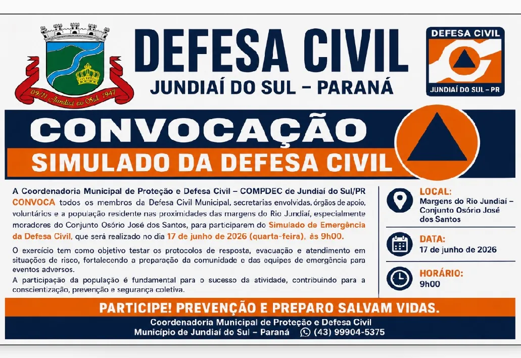 SIMULADO DA DEFESA CIVIL 