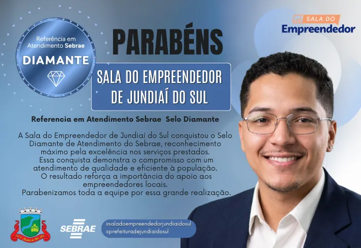 Sala do Empreendedor de Jundiaí do Sul é reconhecida com Selo Diamante de Atendimento